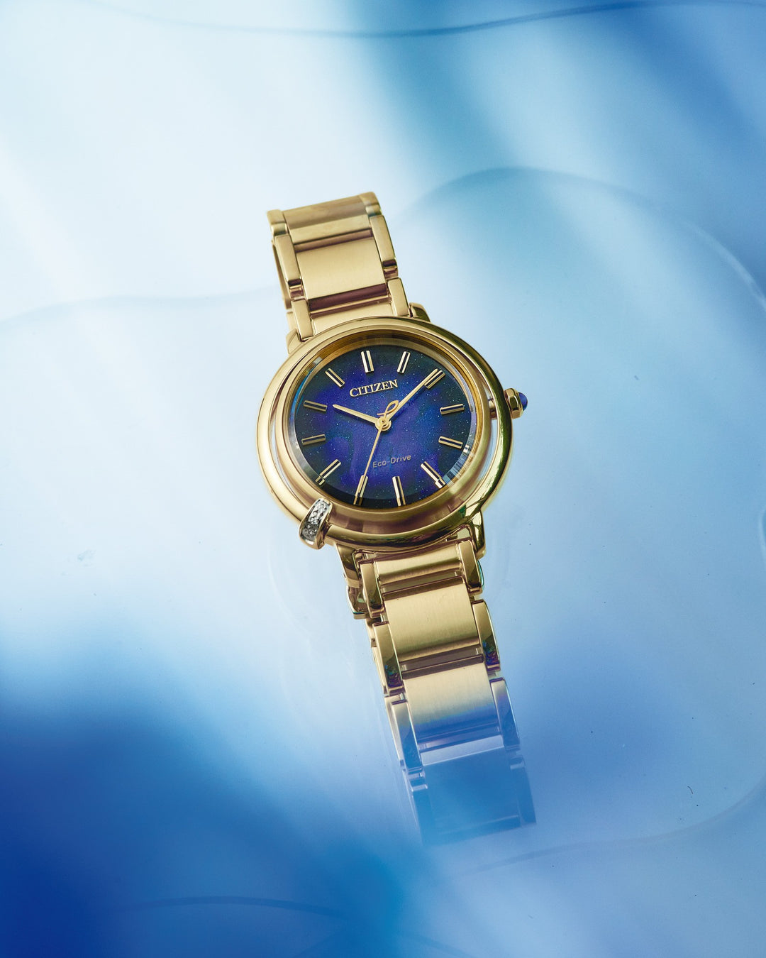 Eco-Drive Dame Gullfarget / Blå 28mm LIMITED EDITION