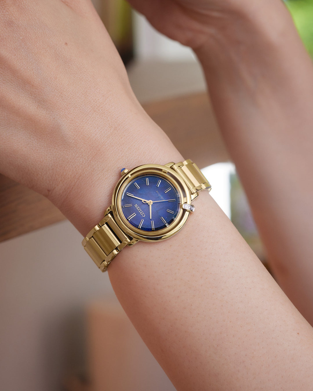 Eco-Drive Dame Gullfarget / Blå 28mm LIMITED EDITION