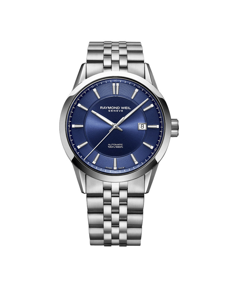 Freelancer Mens Automatic Stål / Blå 42mm