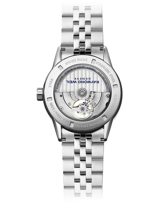 Freelancer Mens Automatic Open Heart Stål / Sort 42mm