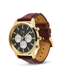 DW Iconic Chrono St.Mawes Panda herreklokke med rem (42mm)