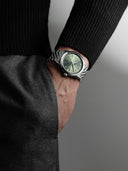 RW Freelancer Automatic herreklokke i stål med grønn skive (40mm)