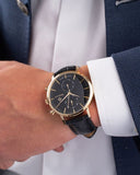 Gant Park Hill II Day-date herreklokke med sort rem (43,5mm)