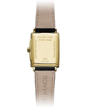 RW Toccata Rectangular Diamond dameklokke med sort rem (22x28mm)