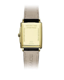 RW Toccata Rectangular herreklokke med sort rem (37X29mm)