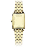 RW Toccata Rectangular 60 Diamond dameklokke i gullfarget stål (22x28mm)