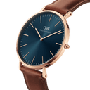 DW Classic St.Mawes herreklokke med brun rem (40mm)