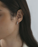 Mockberg Pavé Precious Hoops øreringer i stål (mini)
