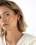 Mockberg Chunky Hoops øreringer i gullfarget stål (medium)