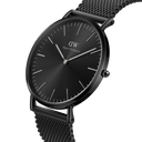 DW Classic Ashfield herreklokke i sortfarget stål (40mm)