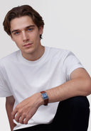 DW Bound herreklokke med brun rem (24x35mm)