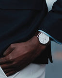 DW Classic St. Mawes Silver herreklokke  (40mm)