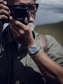 RW Freelancer Automatic herreklokke i stål med blå skive(40mm)
