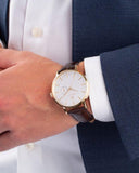 Gant Park Hill III herreklokke med brun rem (41,5mm)