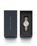 DW Petite Unitone dameklokke i stål (32mm)