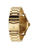 Nixon Sentry herreklokke i gullfarget stål (42mm)