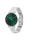 DW Classic herreklokke i sølvfarget stål (40mm)