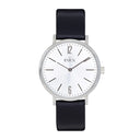 Inex Ultraslim dameklokke med sort rem (34mm)