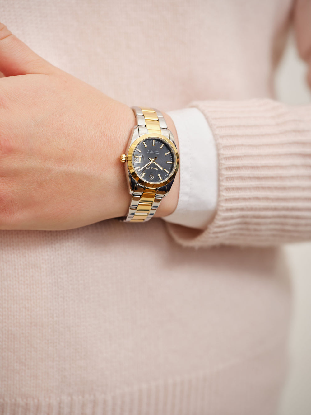 Everett Lady Tofarget Stål / Sort 28mm