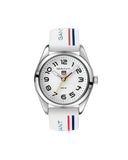 Gant Campus klokke med hvit stripete silikonrem (32mm)