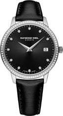RW Toccata Diamond dameklokke med sort rem (34mm)