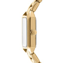 DKNY Signature dameklokke i gullfarget stål (18x27mm)