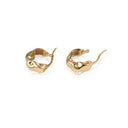 Mockberg Wavy Bolded Hoops ørering i gullfarget stål (mini)