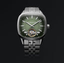 RW Freelancer Automatic herreklokke i stål med grønn skive (40x40mm)