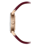 RW Millesime Diamond Automatic dameklokke med rød rem (35mm)