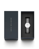 DW Classic Petite Melrose dameklokke i stål (28mm)