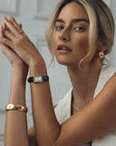 Mockberg Timeless dameklokke med sort rem (19x28mm)