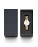 DW Petite Evergold dameklokke i gullfarget stål (32mm)