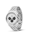 DW Iconic Chrono Arch 5-Link Panda herreklokke i stål (42mm)