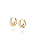 Mockberg Treasure Hoops øreringer i gullfarget stål (medium)