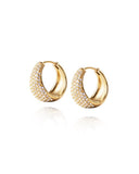 Mockberg Treasure Hoops øreringer i gullfarget stål (large)