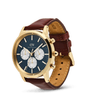 DW Iconic Chrono St.Mawes Panda herreklokke med rem (42mm)