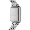 DW Quadro 5-Link Evergold dameklokke i tofarget stål (20x26mm)