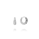 Mockberg Pavé Precious Hoops øreringer i stål (small)