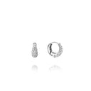 Mockberg Pavé Precious Hoops øreringer i stål (mini)