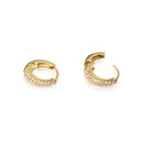 Mockberg Pavé Precious Hoops øreringer i gullfarget stål (mini)