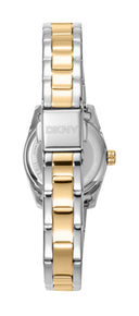 DKNY Mini dameklokke i tofarget stål (23mm)
