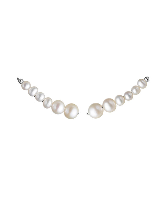 Aura Earclimbers Large Silver