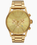 Nixon Sentry Chrono herreklokke i gullfarget stål (42mm)