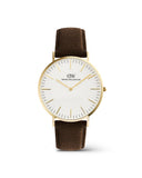 DW Classic Herreklokke med brun rem (40mm)