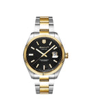 Gant Prestige 106 herreklokke i sølv og gullfarget stål med sort skive (40,5mm)
