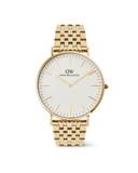 DW Classic herreklokke i gullfarget stål (40mm)
