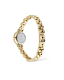 DW Petite Mini Arch 3-Link dameklokke i gullfarget stål (19mm)