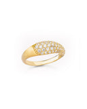 byBiehl Ocean Flow Sparkle gullforgylt sølv ring (str 52)