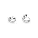 Mockberg Pavé Everyday Hoops øreringer i stål (small)