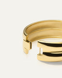 Mockberg Rebel Double Bangle armring i gullfarget stål (large)